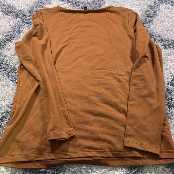 Banana Republic Women’s Brown Long Sleeve‎ Boat Neck Comfort Soft Blouse L - Picture 7 of 8